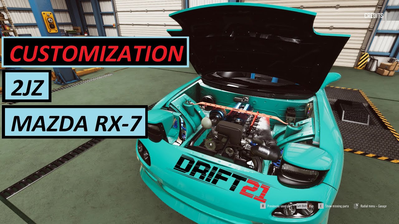 2JZ MAZDA RX-7 FULL CUSTOMIZATION / BUILD - Drift21 Gameplay