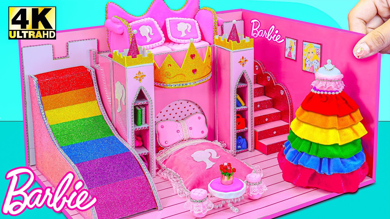 20+ DIY Miniature House Compilation ❤️ How To Make Pink Bunny House from Polymer Clay, Cardboard