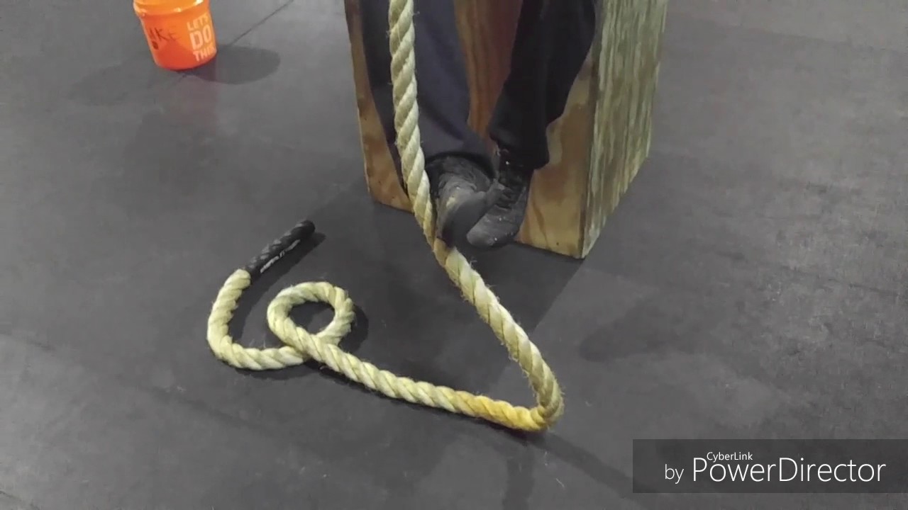 Setting the J hook for rope climbing