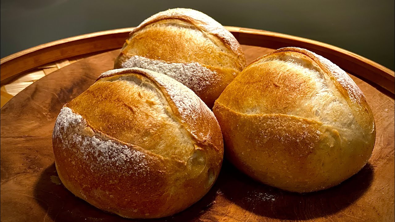 BÁNH MÌ TRÒN PHÁP MEN TỰ NHIÊN/ SOURDOUGH PETIT MINI FRENCH ROLLS