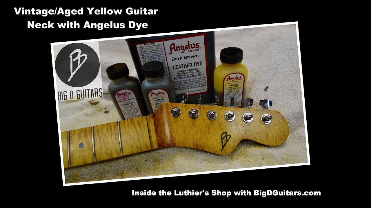 A Vintage Maple Neck Finished in under 4 Minutes!  Leather Dyes and Tru-oil