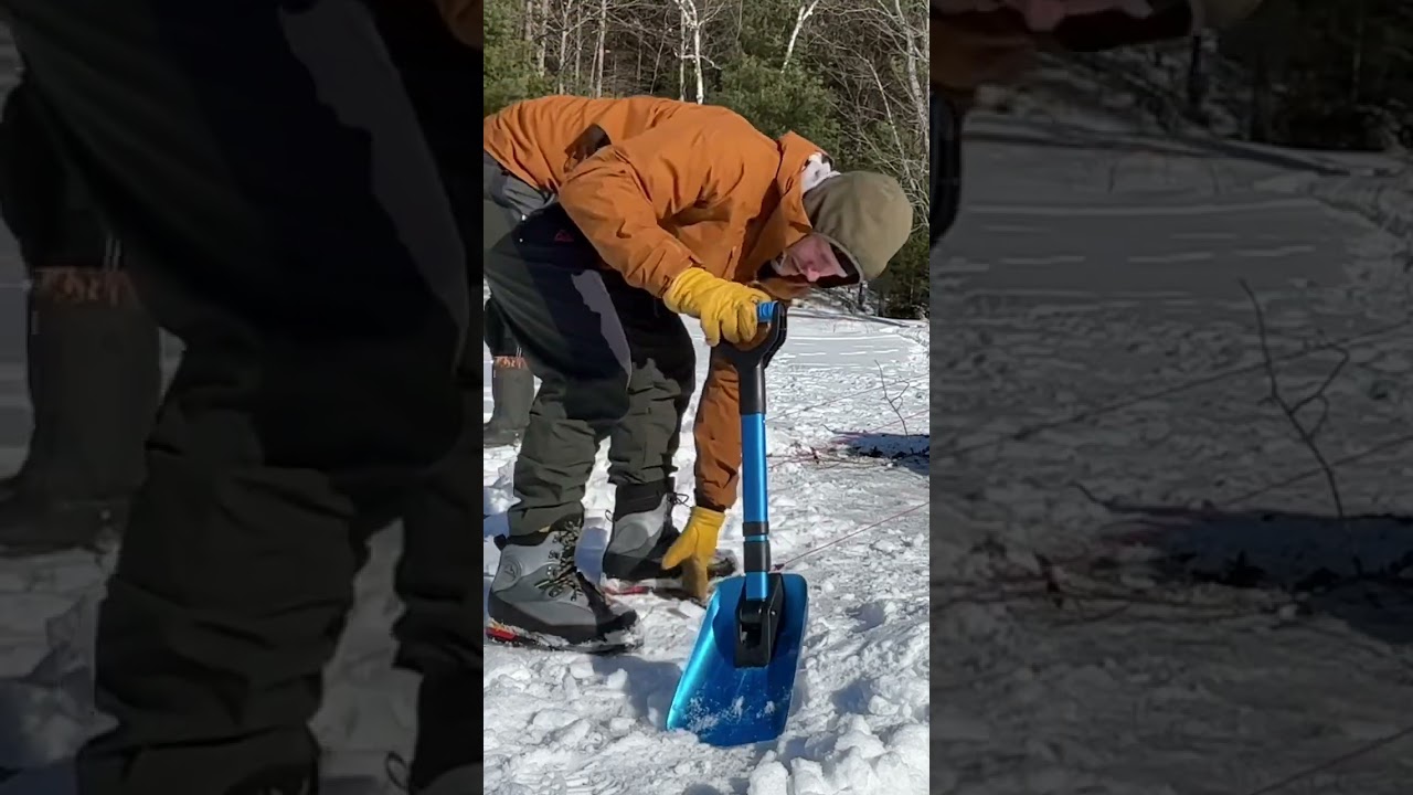 How to stake a tent in snow