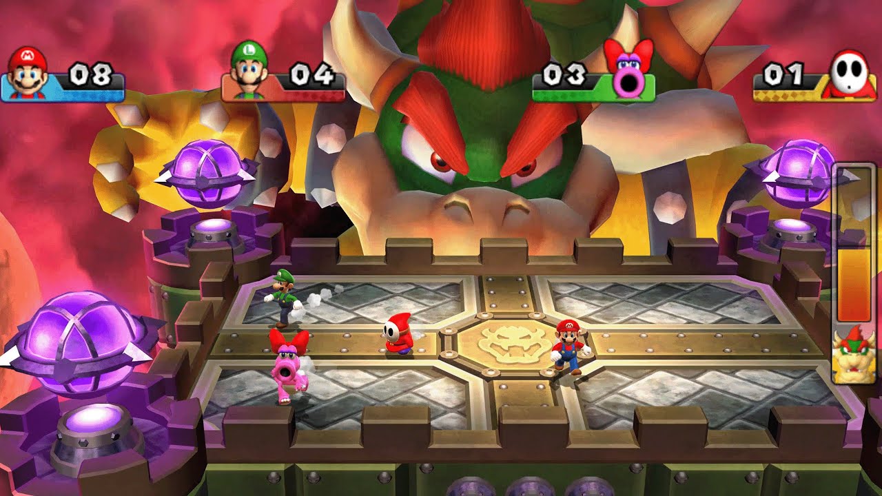 Mario Party 9 - Mario vs Luigi vs Birdo vs Shy Guy - Bowser Station