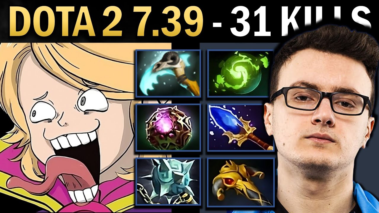 Invoker Gameplay Miracle with 31 Kills and 1049 XPM - Dota 7.39
