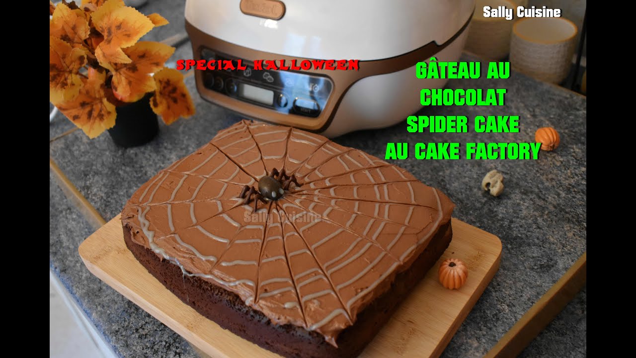 GÂTEAU CHOCOLAT TOILE D’ARAIGNÉE AU CAKE FACTORY SPÉCIAL HALLOWEEN | SALLY CUISINE {Épisode 82}