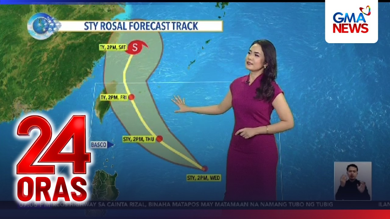 Update sa Super Typhoon Rosal; mga lugar na may wind signal, nadagdagan pa | 24 Oras