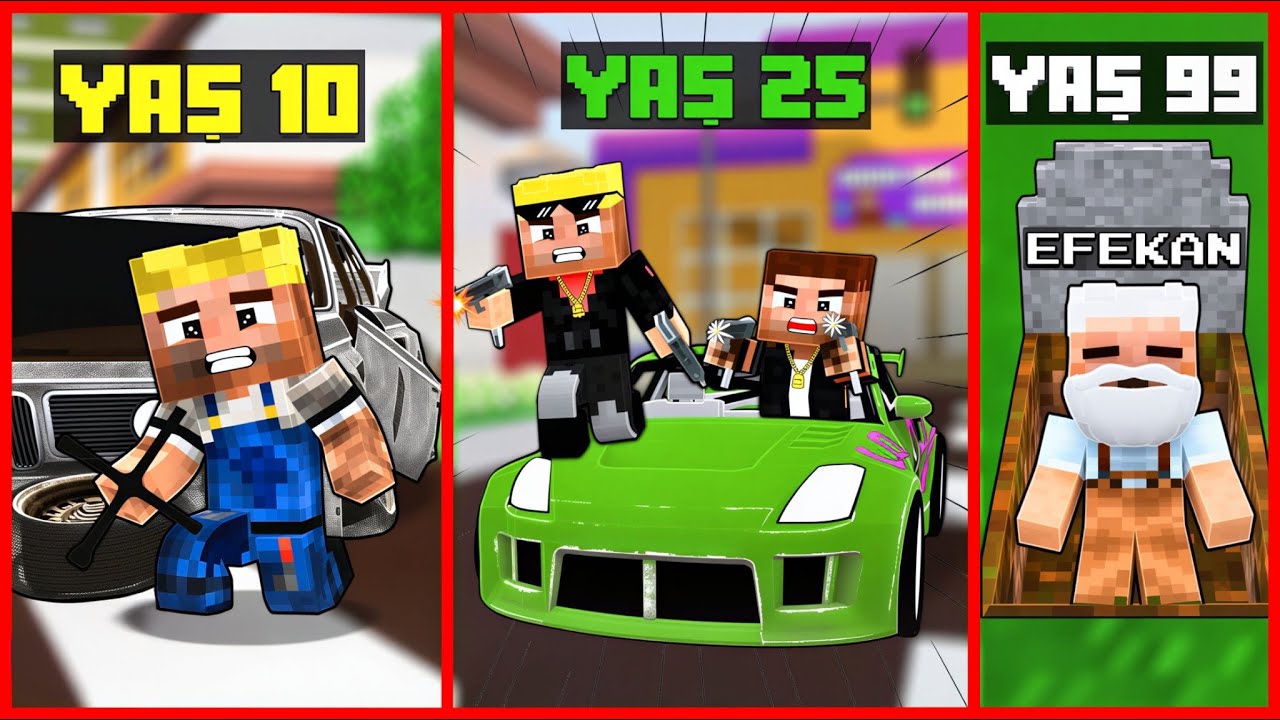 DOĞUMDAN ÖLÜME EFEKANIN HAYATI 😱 - Minecraft
