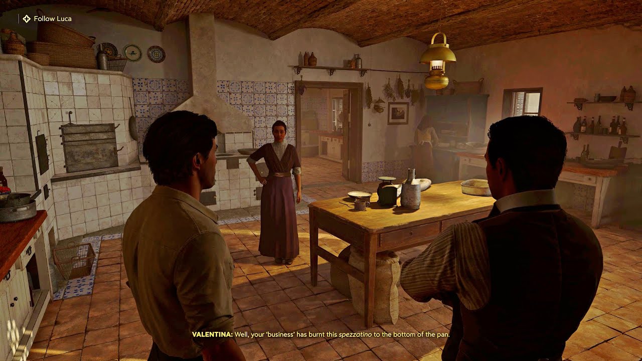 Luca gets scold by his wife Valentina in front of Enzo - MAFIA: The Old Country