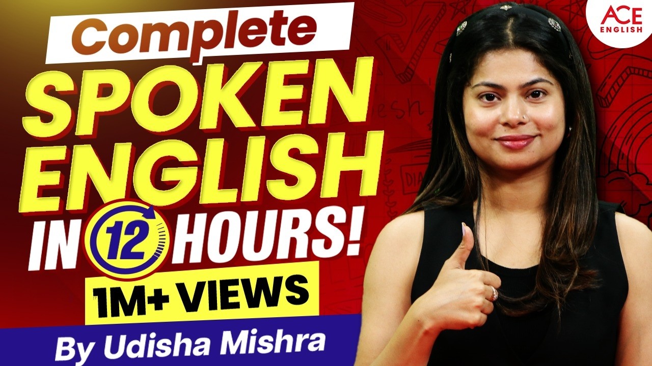 Complete English Speaking Course | Improve your English in 12 Hours | English By Udisha Ma'am