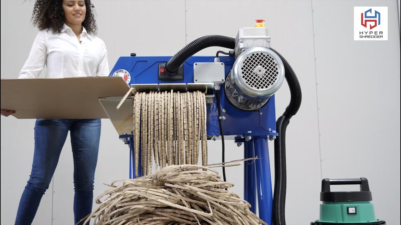Cardboard shredder | Recycle Cartons for Packaging | New Hyper Shredder 300 Strips