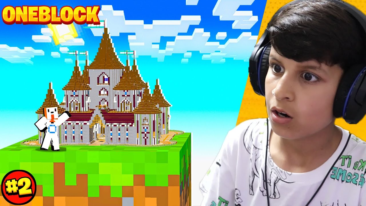 I MADE A BIGGEST CASTEL IN MINECRAFT ONEBLOCK😨  #2