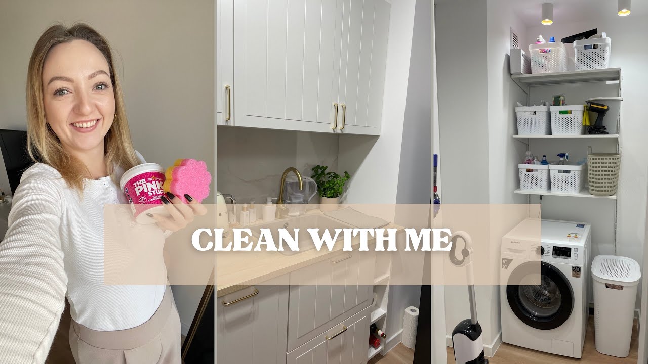 CLEAN WITH ME💦PORZĄDKI W KUCHNI I W PRALNI🧼🪣🧹