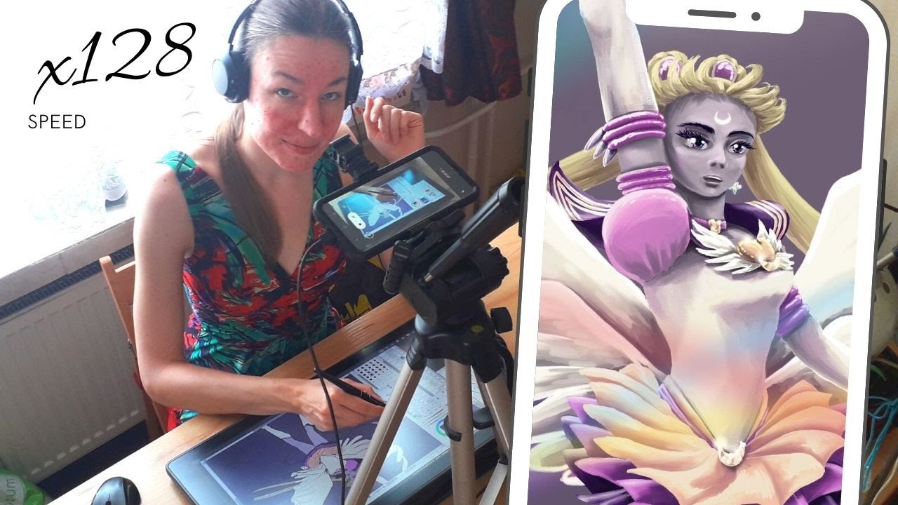 Eternal Sailor Moon drawing paiting speedy recording x128