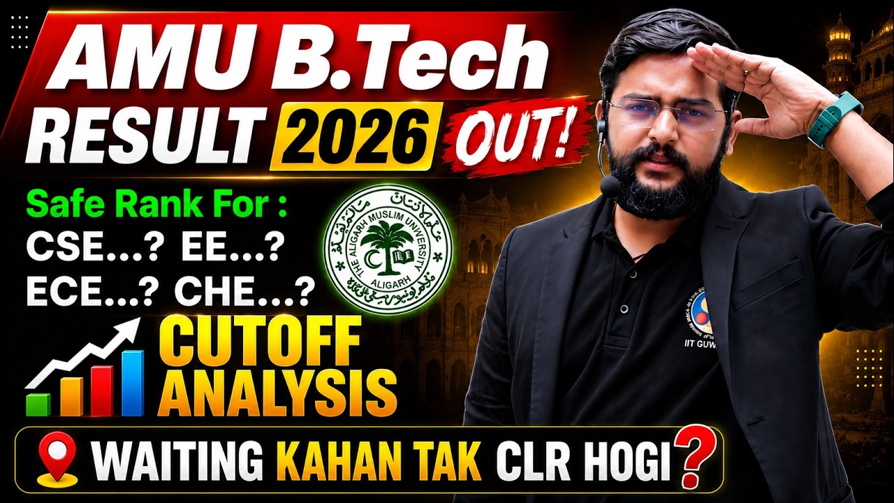 AMU BTech 2026 Result Out 😱 Safe Rank for CSE & All Branches | Rank vs Branch
