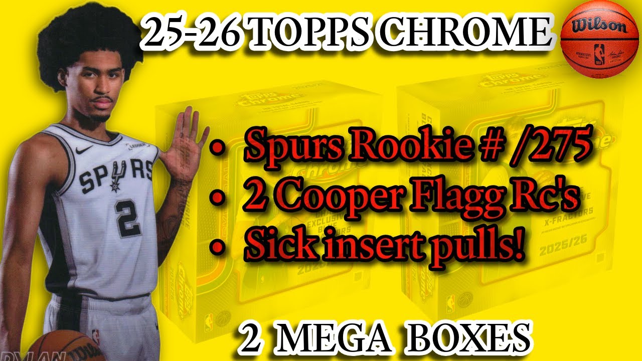 SPURS ROOKIE HIT # /275!  2025 - 26 TOPPS CHROME BASKETBALL BLASTERS  #basketballcards #cooperflagg