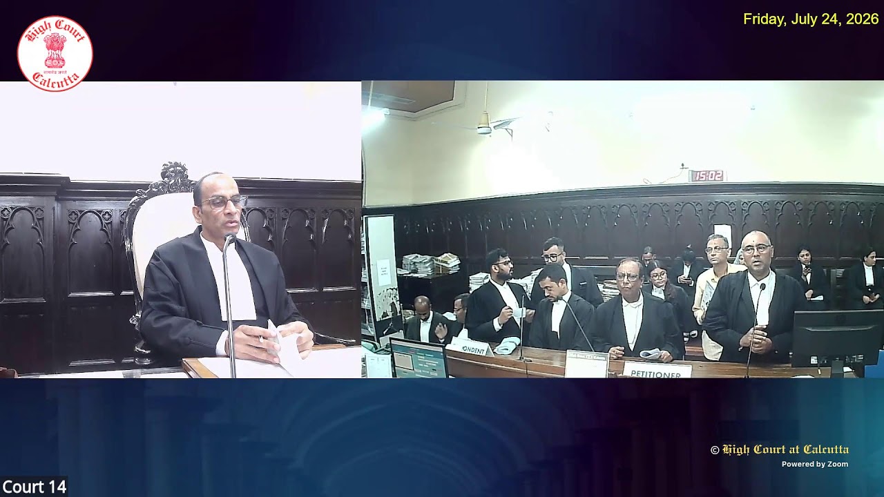 24 July 2026 | Court No.14 | Live Streaming of the Court proceedings.