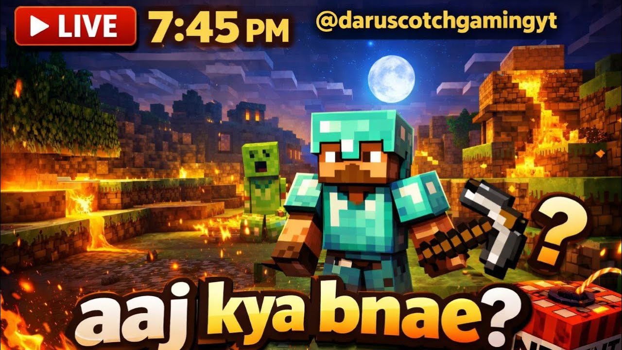 MINECRAFT LIVE STREAM DAY-45 👾 | DARU大 SCOTCH GAMING YT
