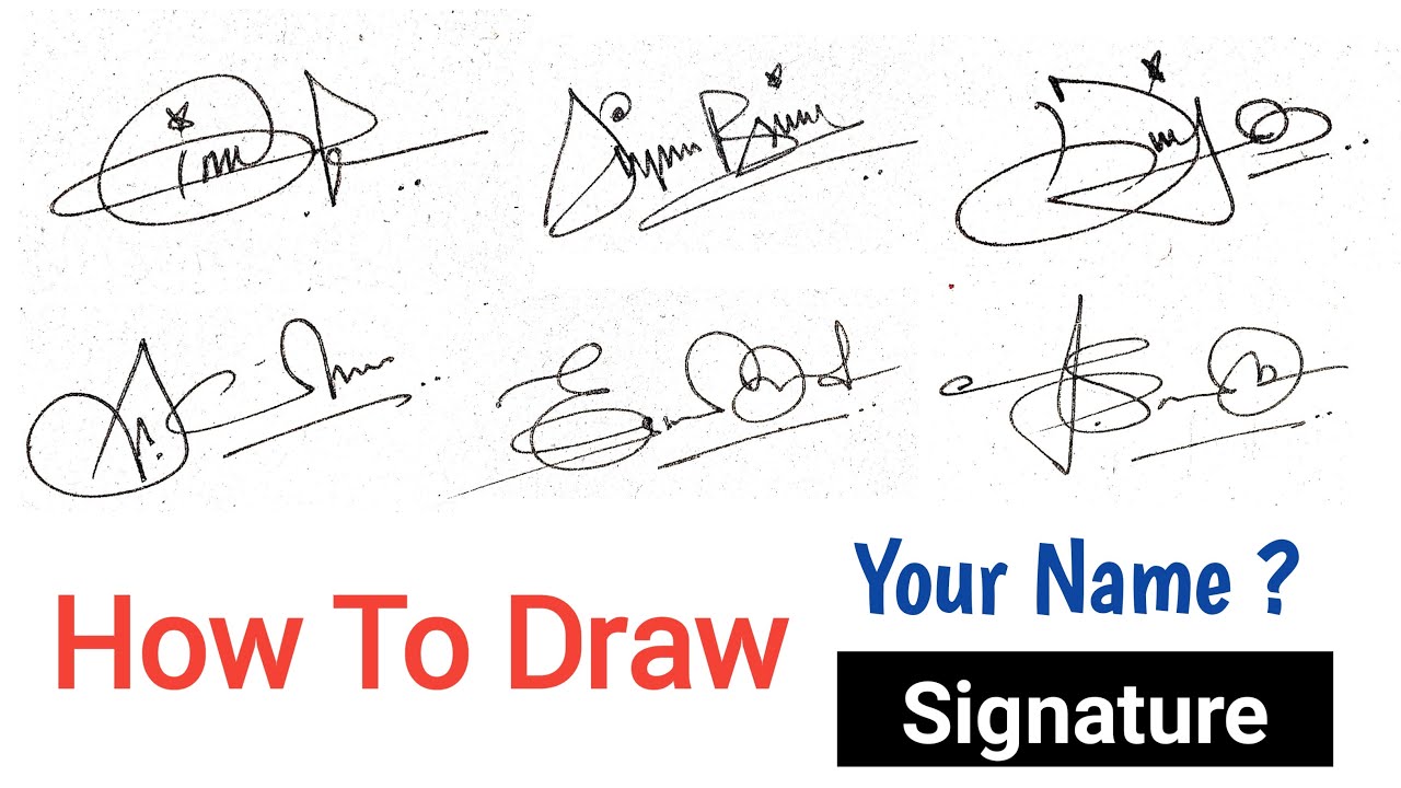 ✔️ How to Draw Your Name Signature | How to Make Your Signature