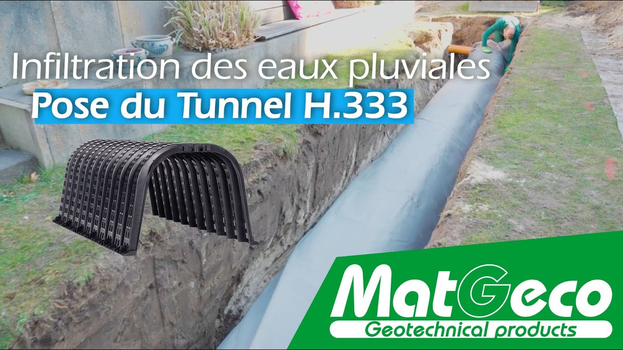 Installation du Tunnel H.333 pour l'infiltration des eaux pluviales