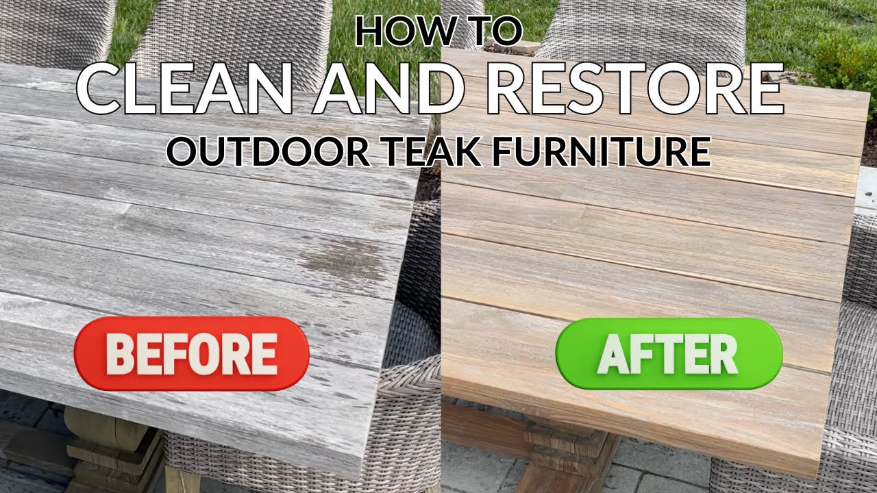 How to Clean & Restore Your Outdoor Teak Table | Beginner's DIY Teak Restoration