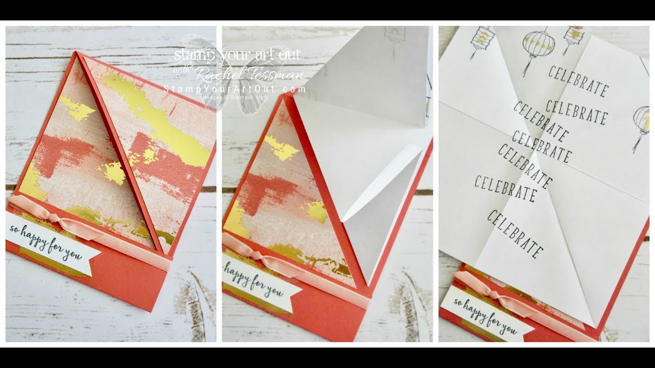 Stamp Your Art Out with Rachel: Diagonal Tuck Explosion Card