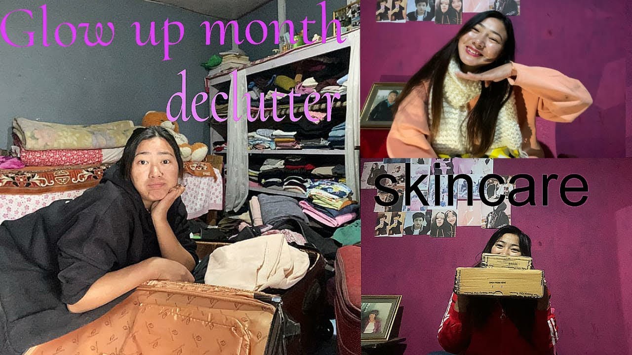 End of my lazy era/glow up month /Mass cleaning of house/decluterring my clothes// skin care product