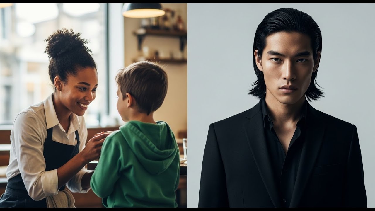 “Marry Me,” Little Boy Says… Black Waitress Accept Jokingly, Unaware His Dad Is Korea’s Richest CEO!