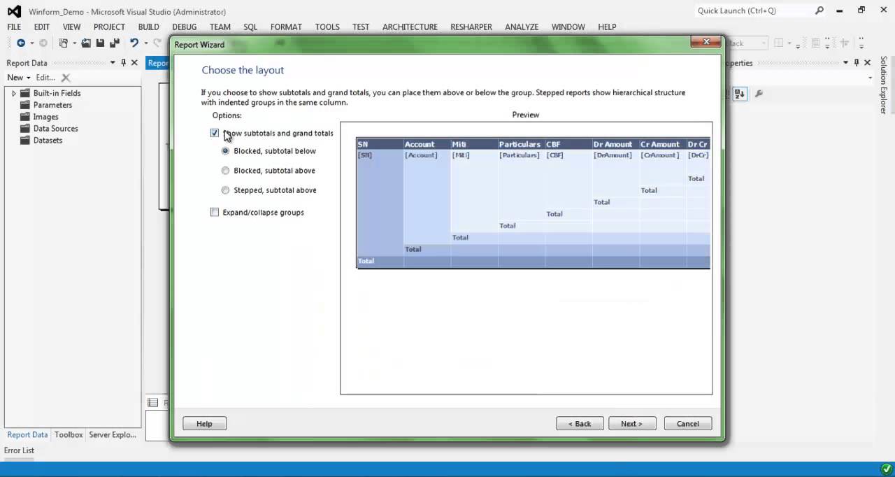 Filtering Data in Microsoft Report Viewer  using C#