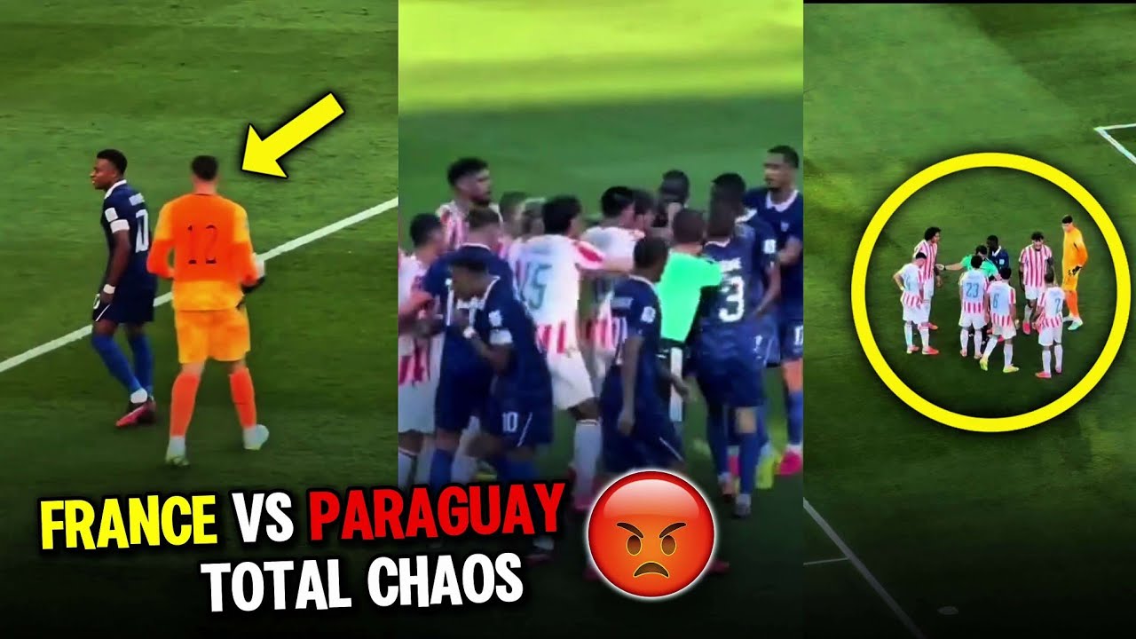 France vs Paraguay Players' CRAZY Fight Scenes 😱