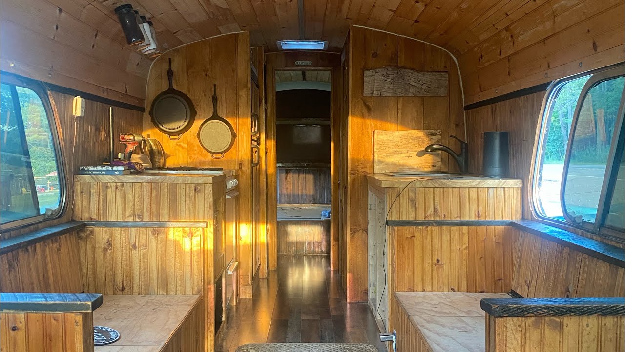 Our 1966 GM Buffalo Bus Cabin Rv Conversion skoolie transit school transit 871 diesel tiny house
