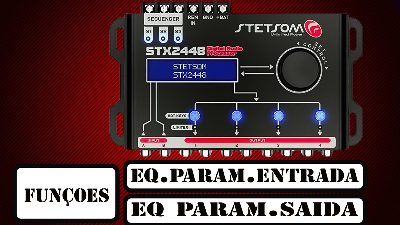 PROCESSADOR DE AUDIO STETSOM 2448 EQ. PARAM. ENTRADA/SAIDA