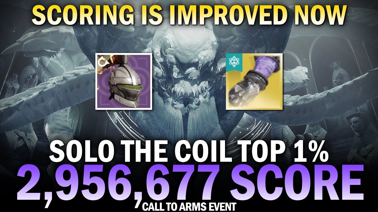 Solo The Coil 2,956,677 Score (Scoring is Fixed) - Top 1% Score w/ Nothing Manacles [Destiny 2]