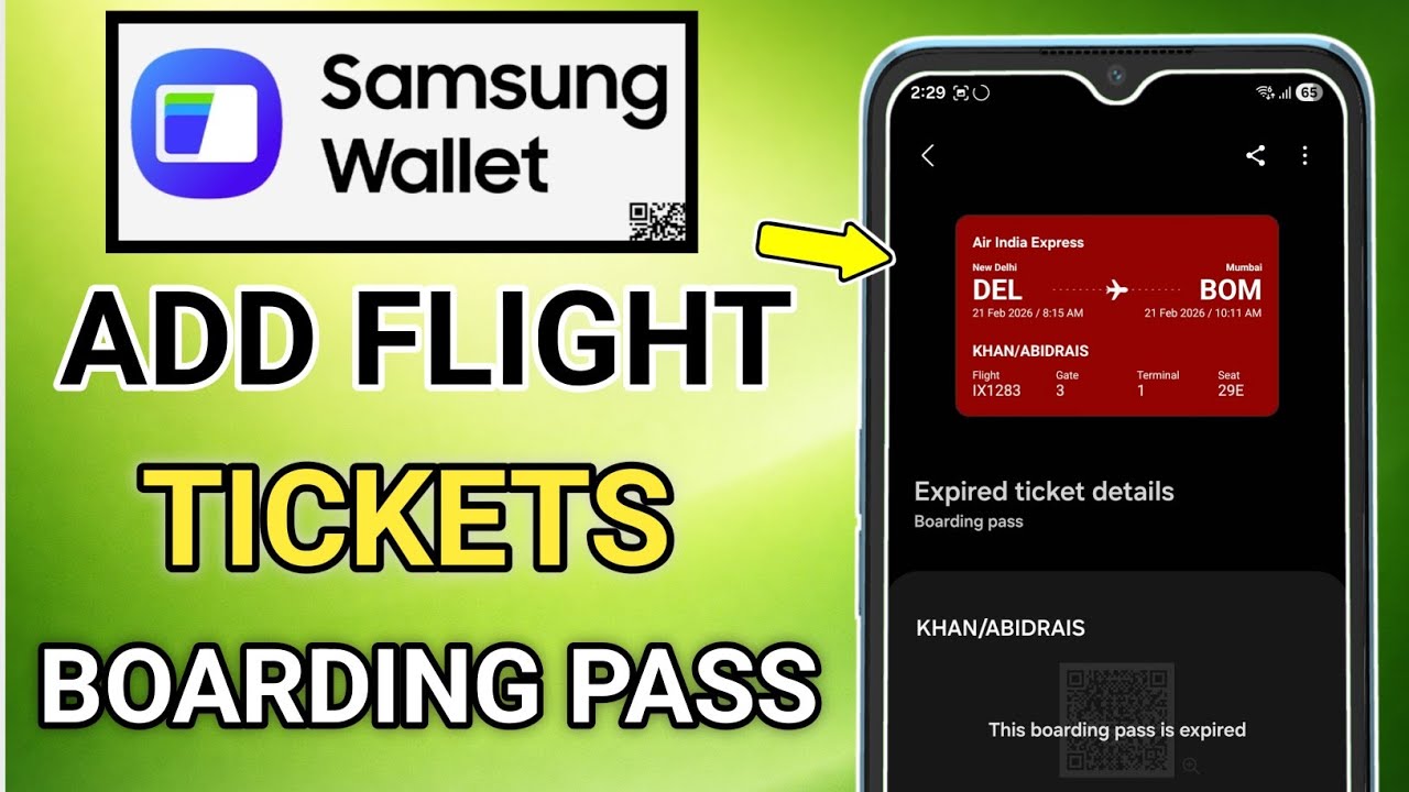 How To Add Flight Ticket To Samsung Wallet | Add Boarding Pass To Samsung Wallet