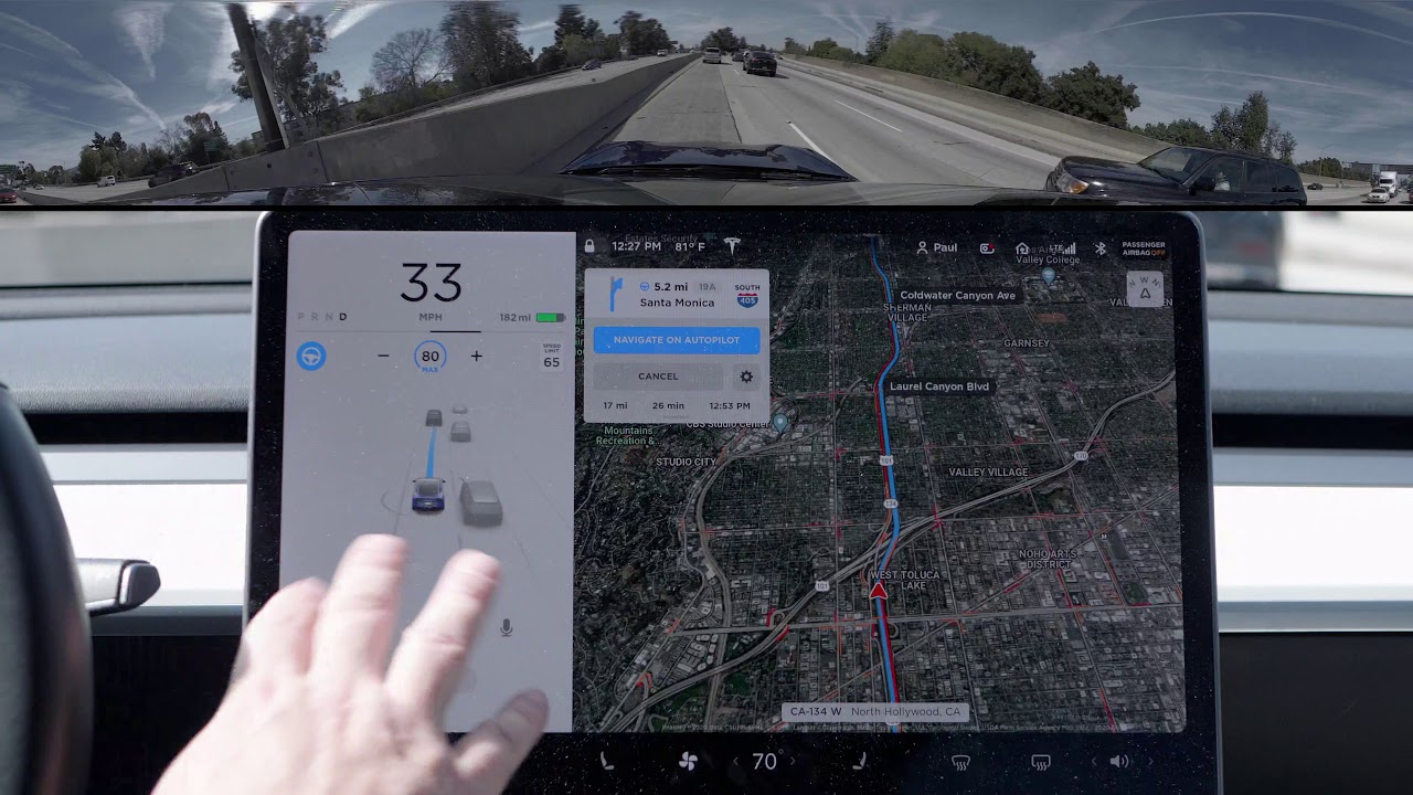 Tesla Autopilot v10.2 (March 2020) Demonstration - Daytime