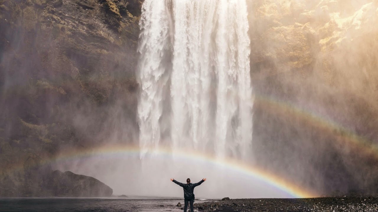 Aura Refresh Deep Meditation Music with  relaxing waterfall sounds for aura cleansing