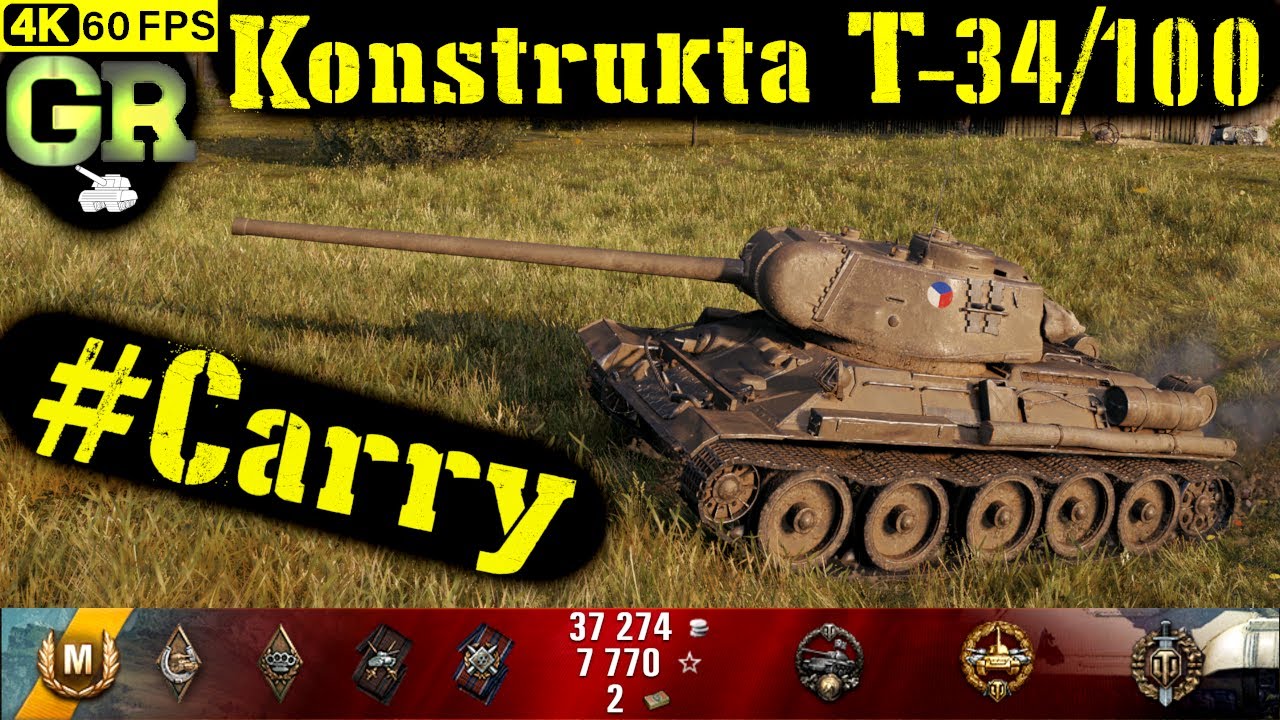 World of Tanks Konštrukta T-34/100 Replay - 6 Kills 3.3K DMG(Patch 1.4.1)