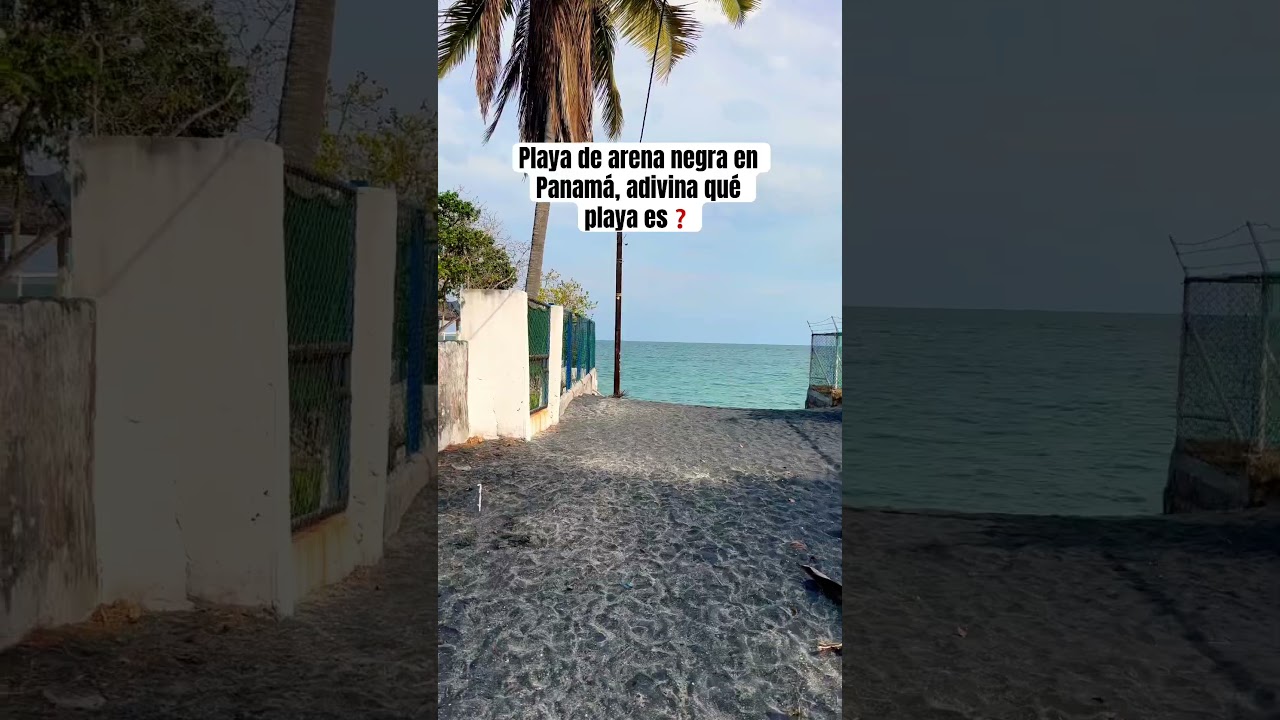 Playa de arena negra en Panama #panama #playanegra