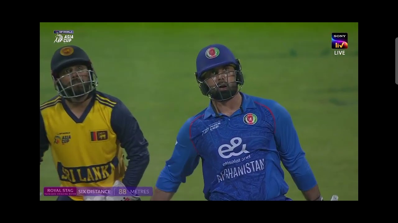 Mohammad Nabi hit 5 sixes in last over against Srilanka team 