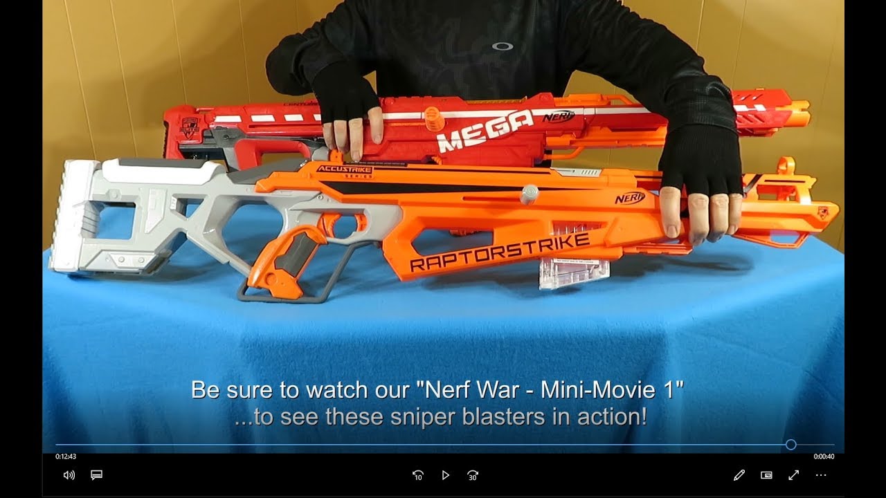Nerf Sniper Blasters - Mega Centurion and RaptorStrike