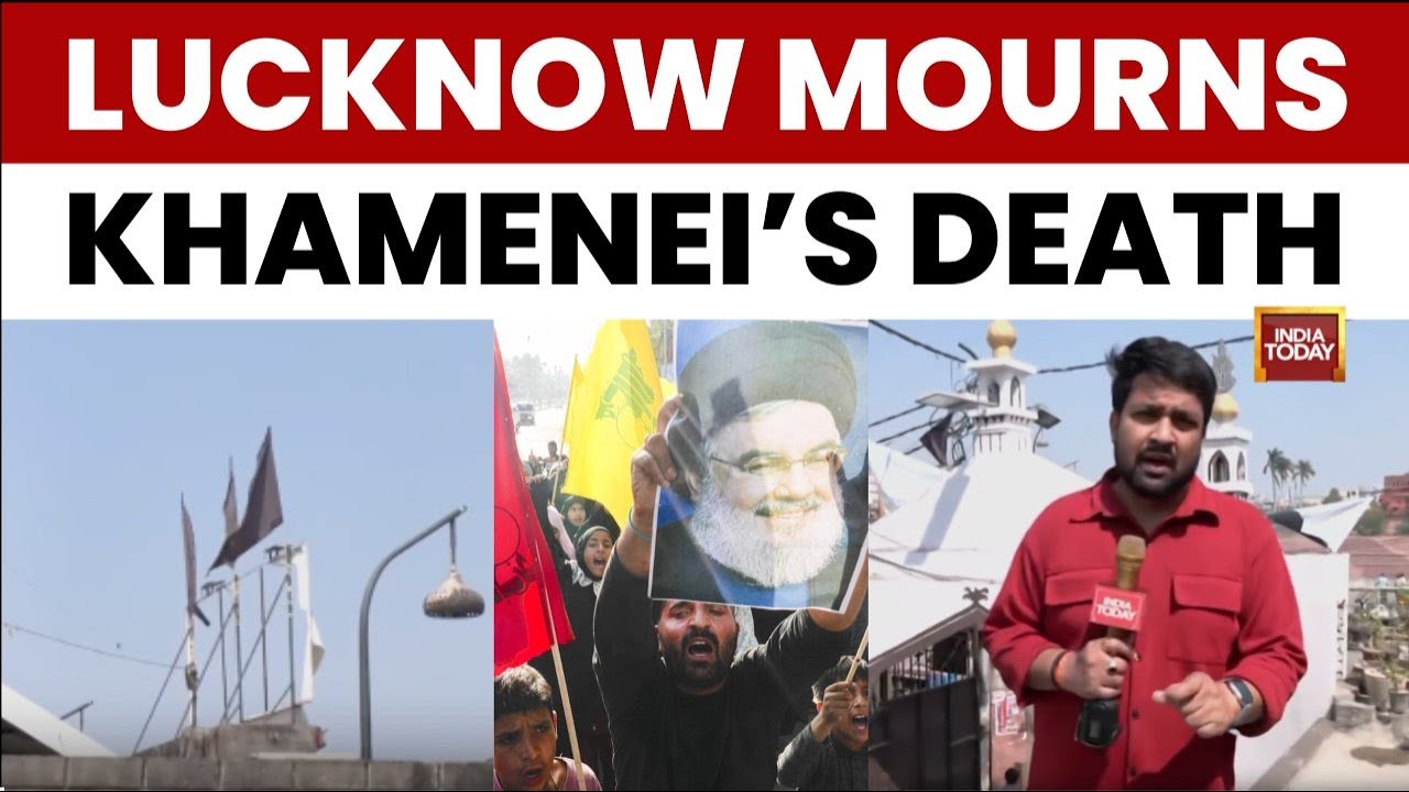Lucknow Mourns Ayatollah Khamenei: Black Flags Raised Across Homes & Mosques in Chowk Post Clash