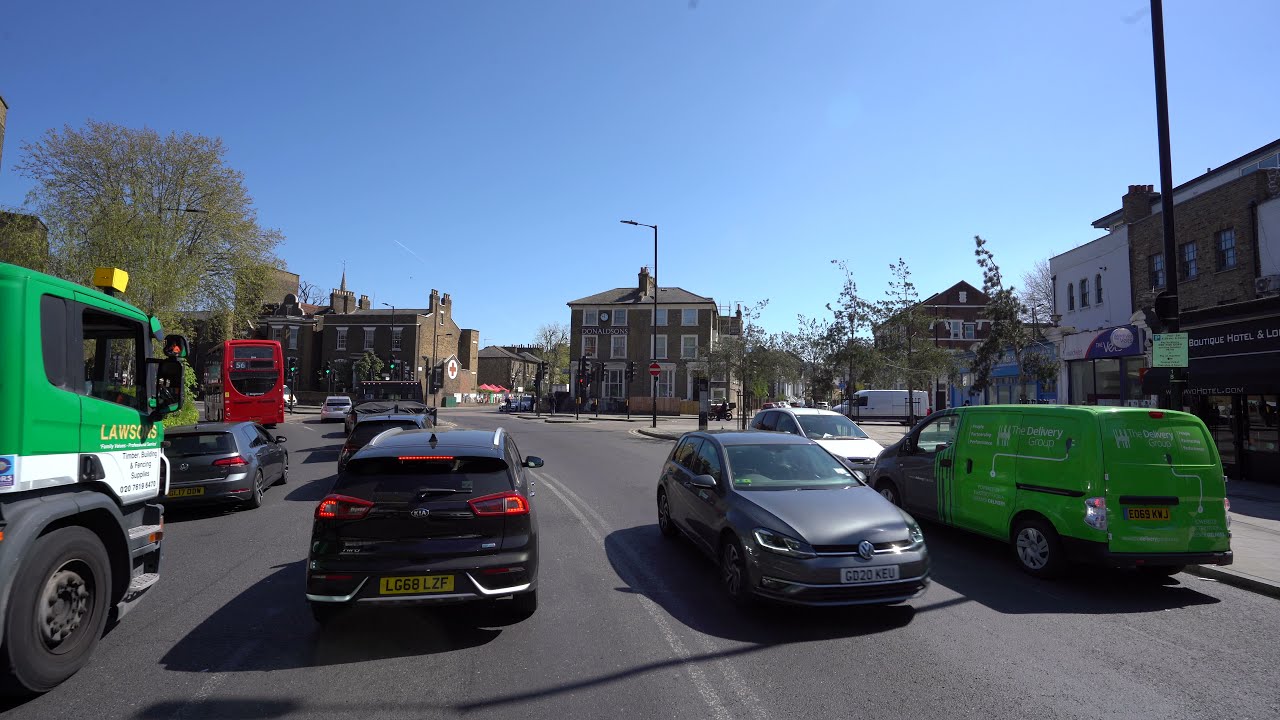 London Drive Video 4K UHD Travel Drive through Video London's neighbourhood Travel