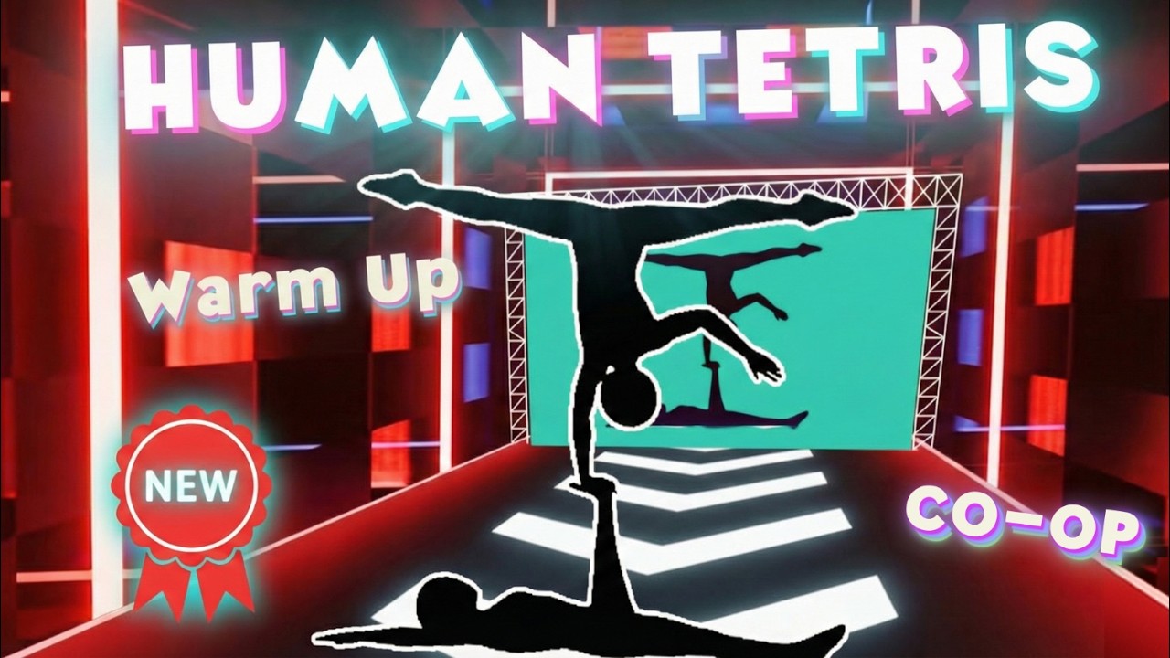 HUMAN TETRIS | 2 Player Co-op IRL Game | Immersive Warm-Up Challenge (FULL)