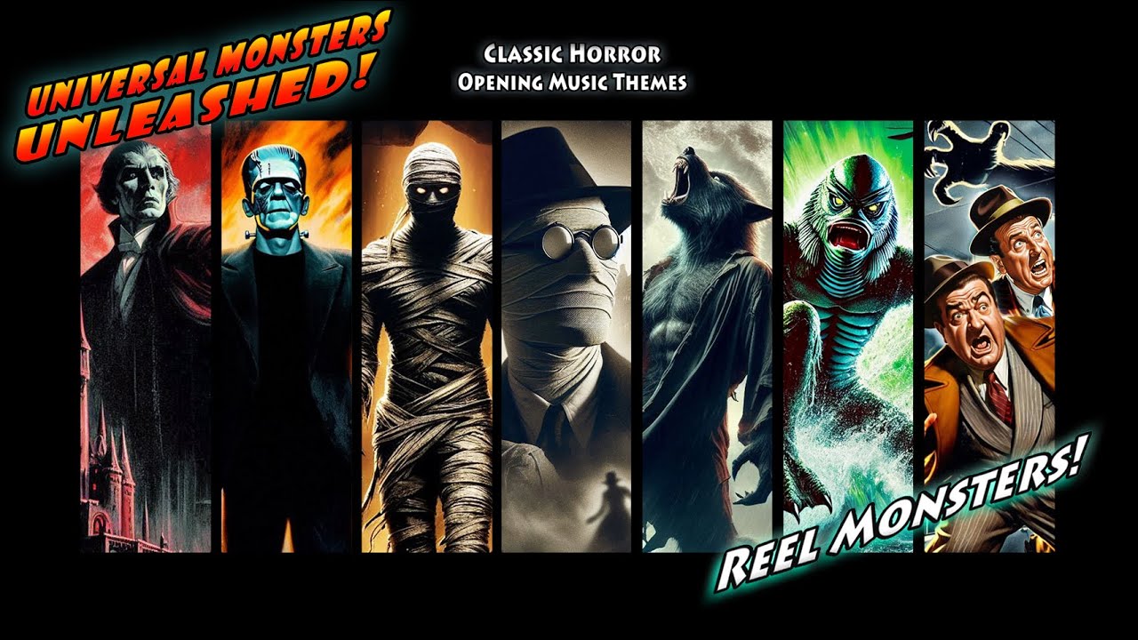 Universal Monsters Unleashed! One Hour of ALL of The Classic Monster Movie Music Openings!