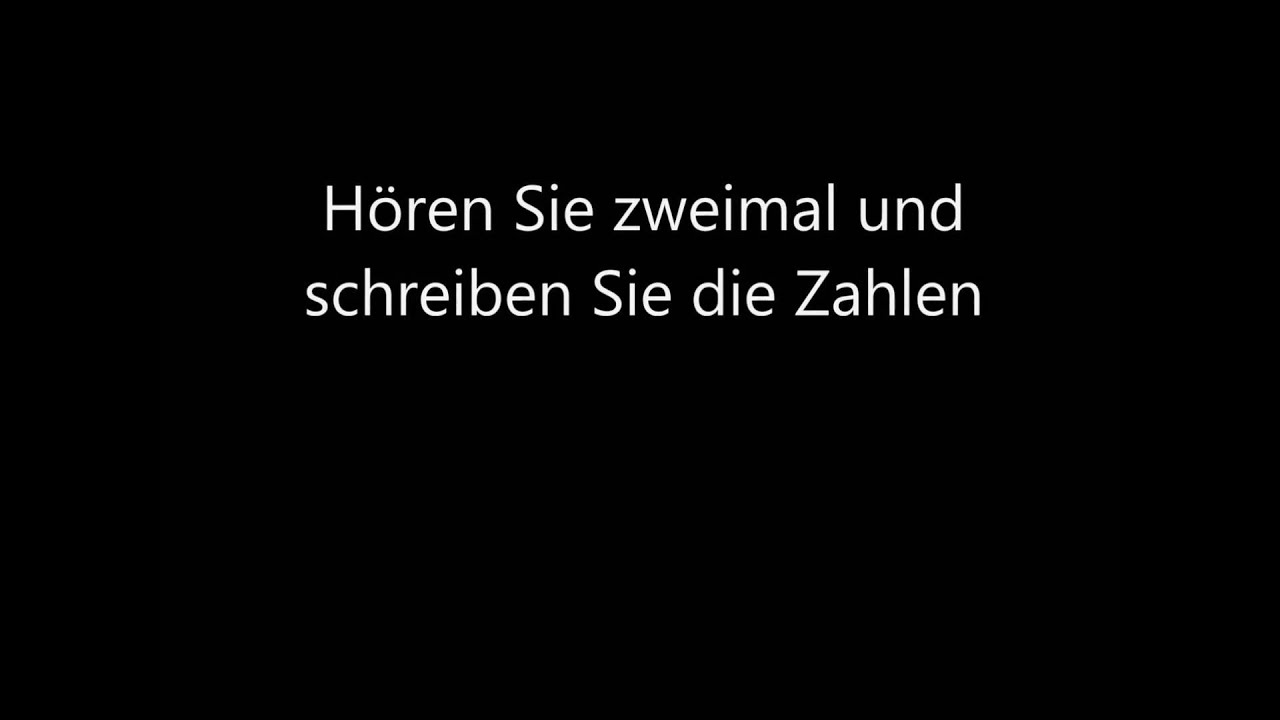 Hörübung: Zahlen hören