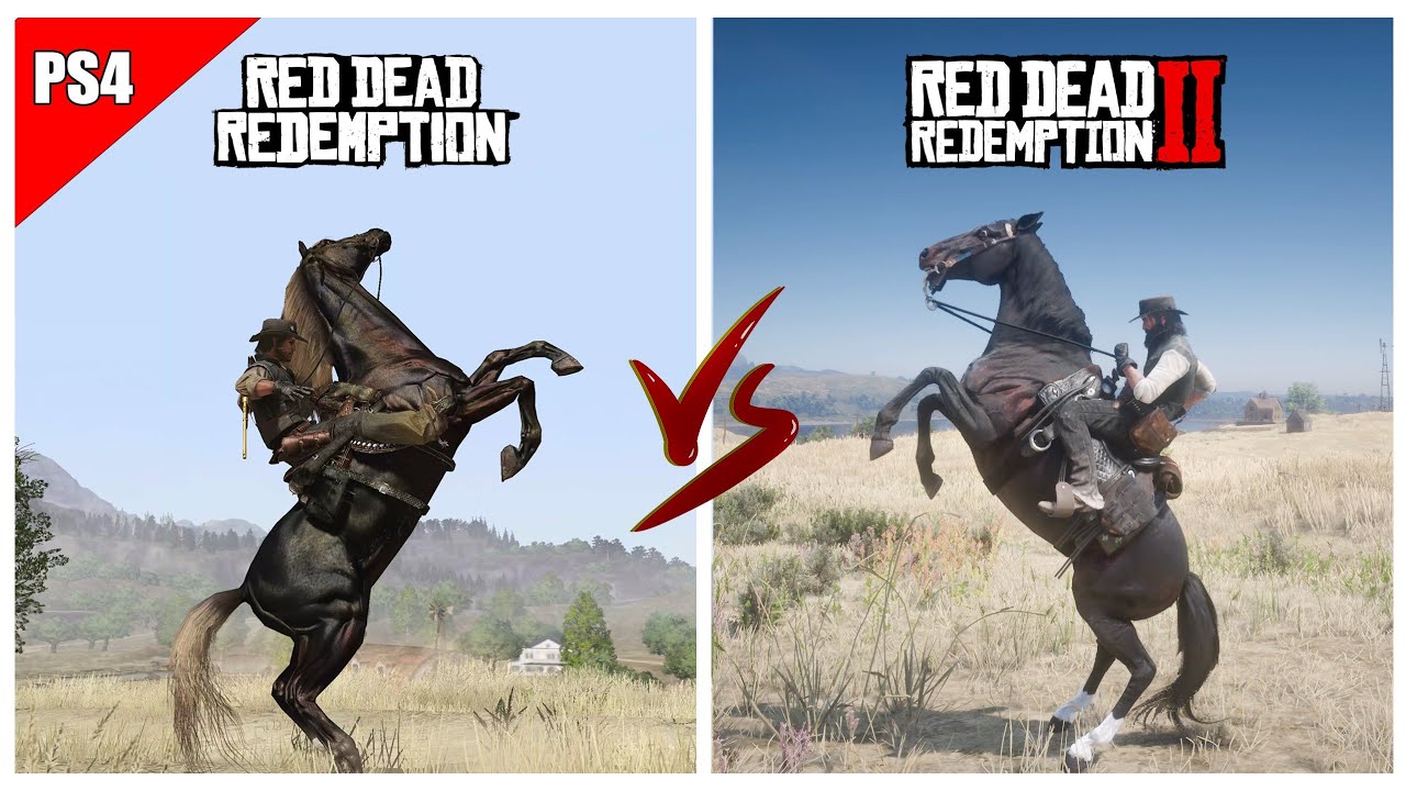RDR1 (PS4) vs RDR2 - Comparison of Details! (improvement?)