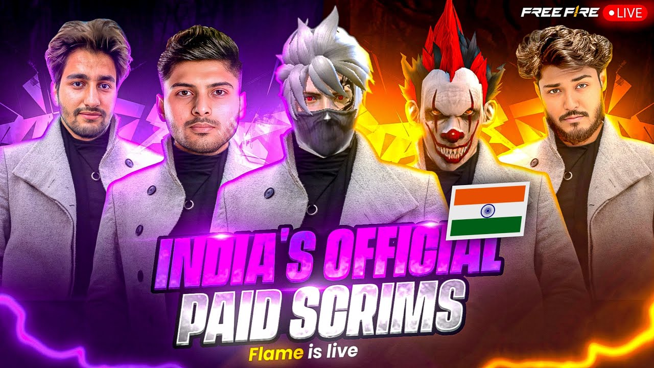 FLAME LIVE PAID SCRIMS 🏆 🇮🇳 INDIA’S OFFICIAL MOBILE LOBBY #nonstopgaming #freefirelive