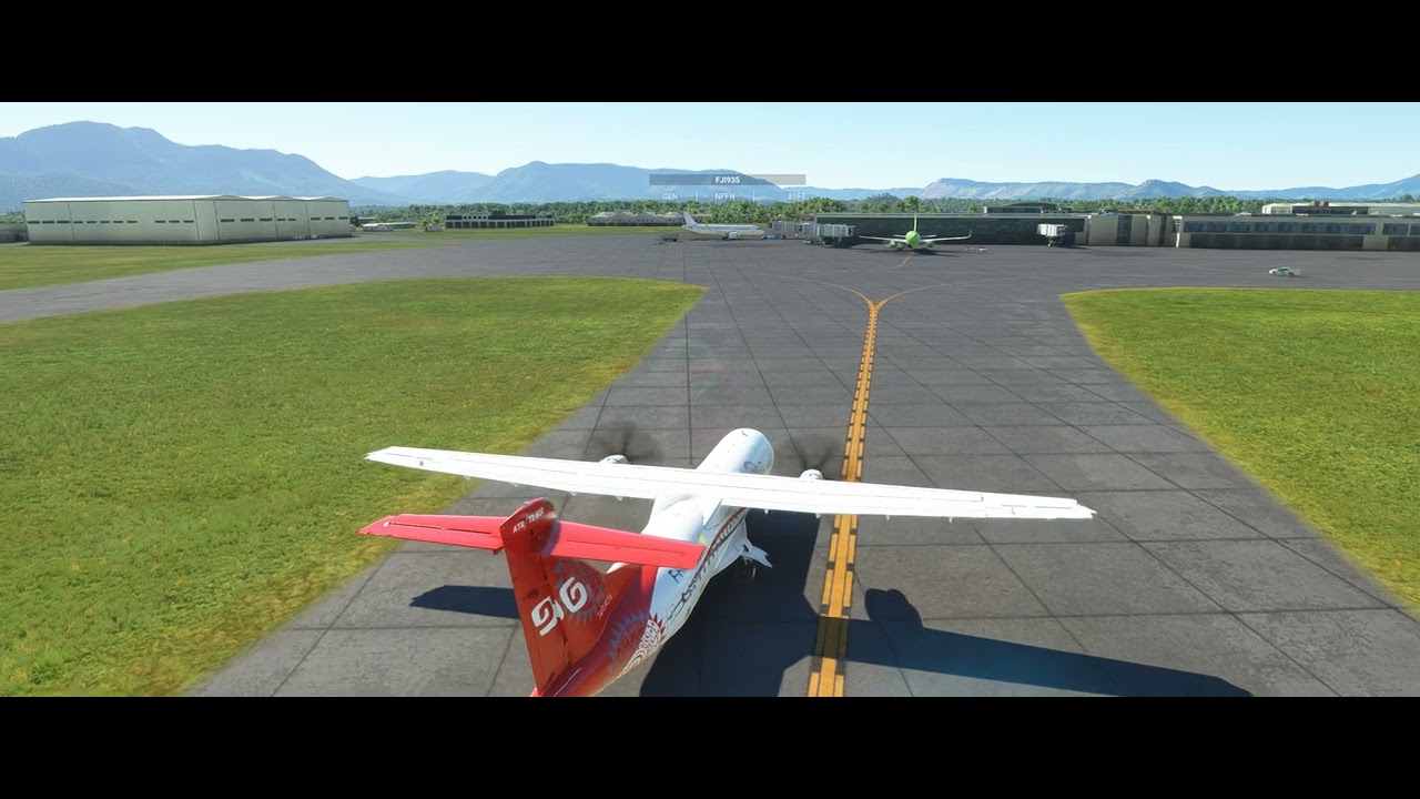 Il est beau l'ATR 72-600 Air Tahiti atterrissage ile Fidji Viti Livu aéroport Nadi