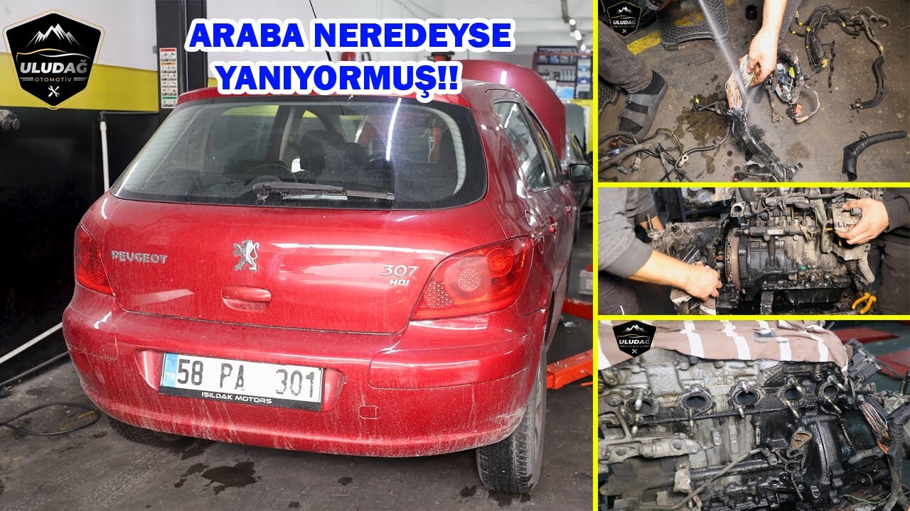 ARABA 3000 DEVİRİ GEÇMİYOR YOLDA GAZ KESİYOR! (Peugeot 307 1.6 HDİ Motor Yağ Kaçakları Yenileme)