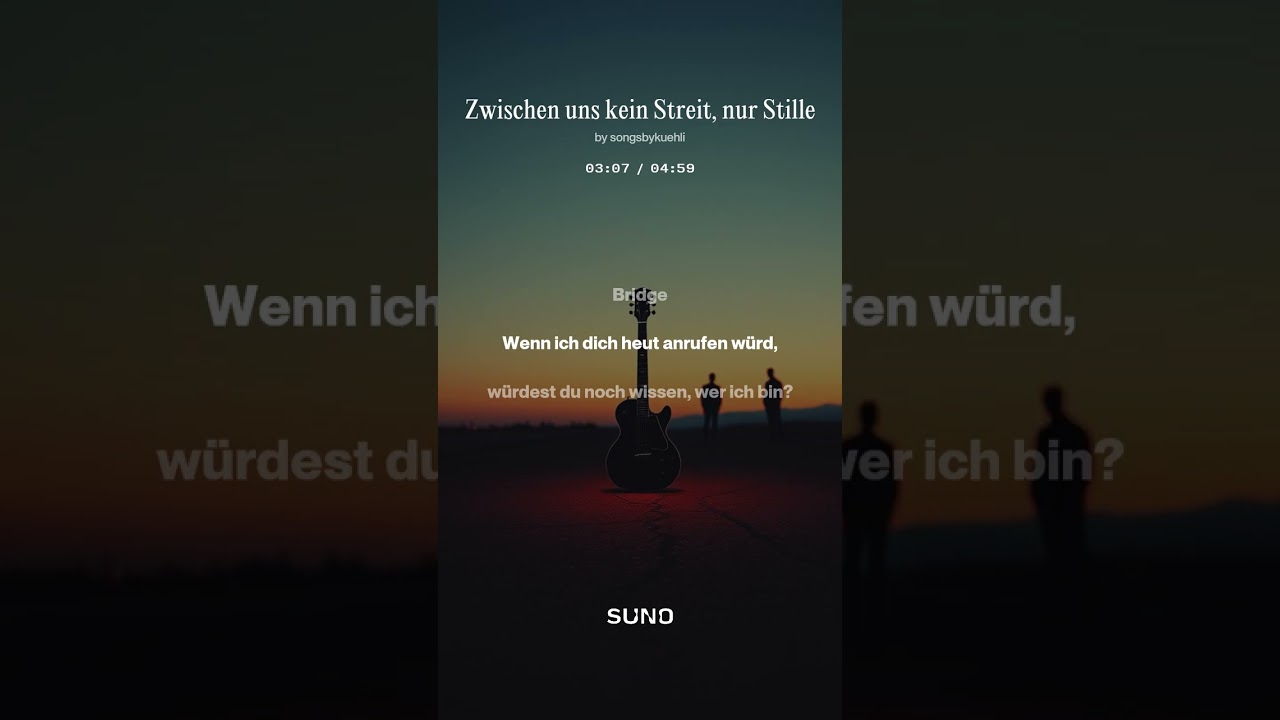 Zwischen uns kein Streit, nur Stille