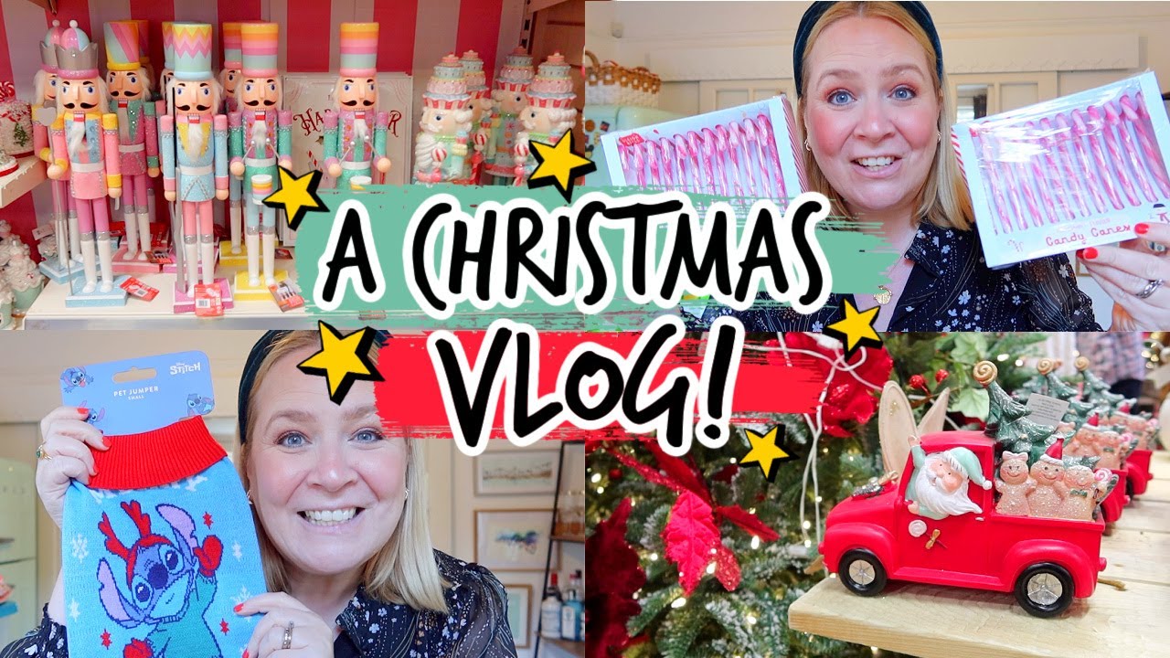 CHRISTMAS VLOG! Festive Garden Centre Fun, Christmas Home Bargains Shop With Us & Tiny Village! 🎄
